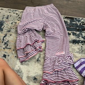 ruffle girl pants